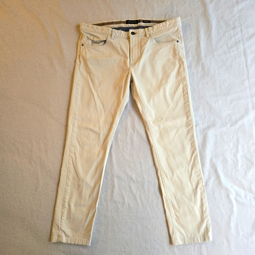 Massimo Dutti Extra Slim Fit High Waist Pants 34W x 28L - stone